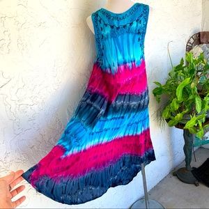 Joyfilled Colorful Tie-dyed Madi Dress/Coverup